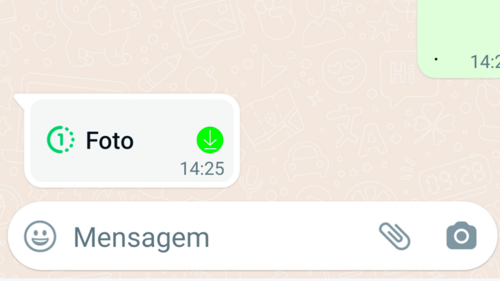 modo visualização única do whatsapp